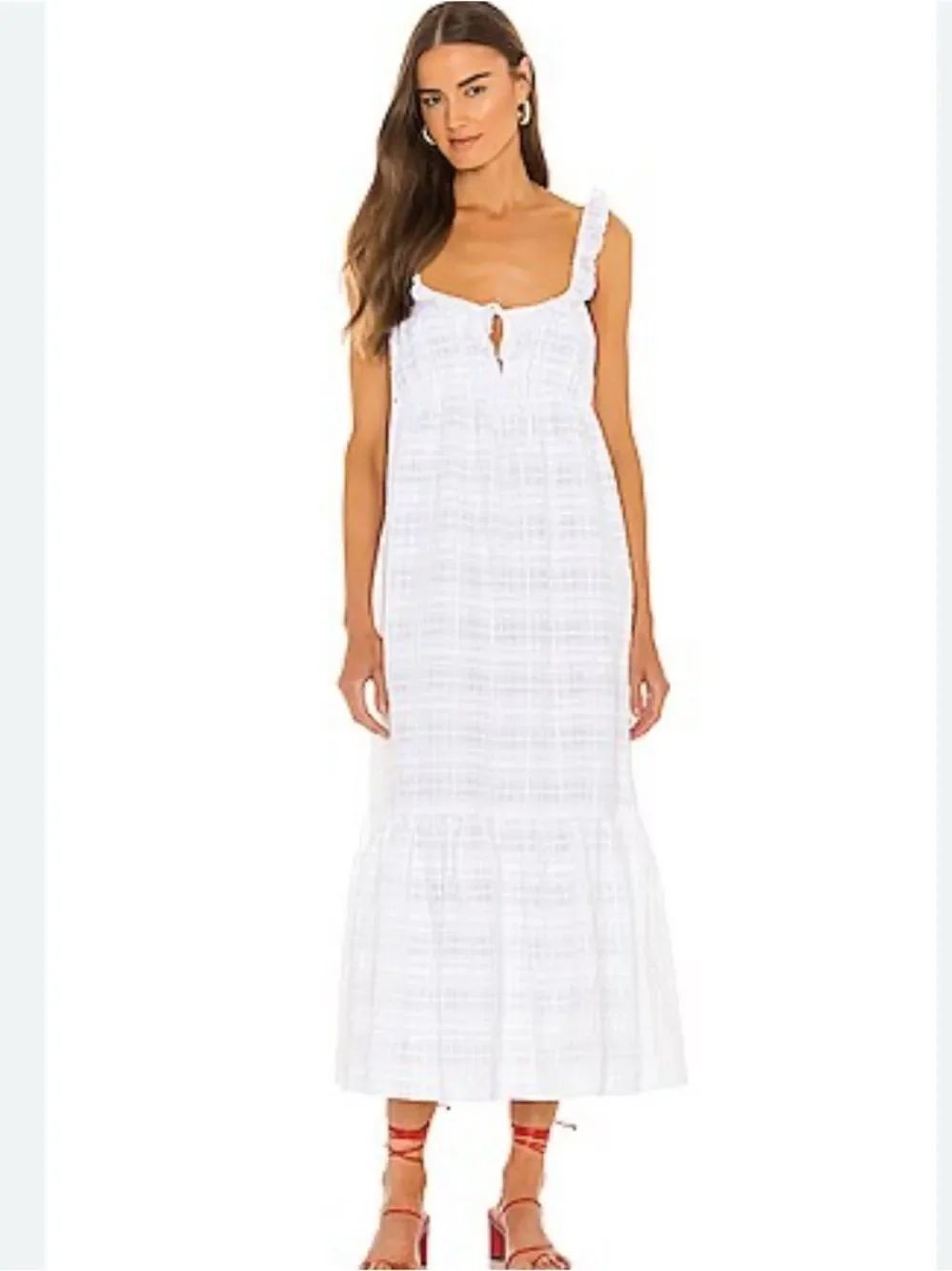 Rosine Midi Dress in White LOVERS AND FRIENDS